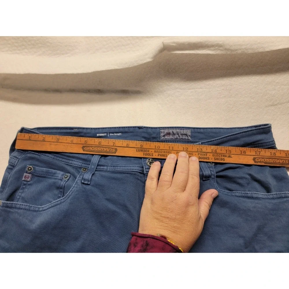 AG Adriano Goldschmied jeans: Everett Slim Straight, Dyed Blue‎ Men's 36x33